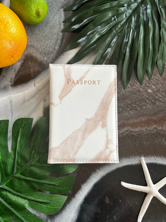 Pink Marble Passport Cover - Twice the Charm